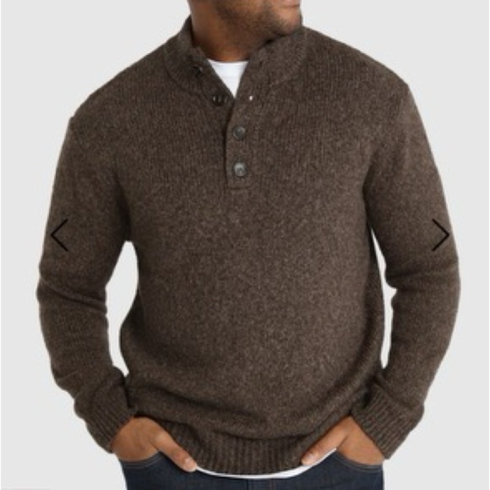 Men’s Chaps Brown Texture Woven Sweater